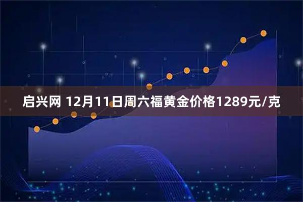 启兴网 12月11日周六福黄金价格1289元/克
